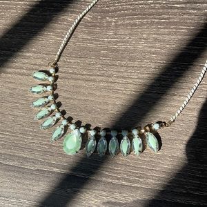 Green statement necklace